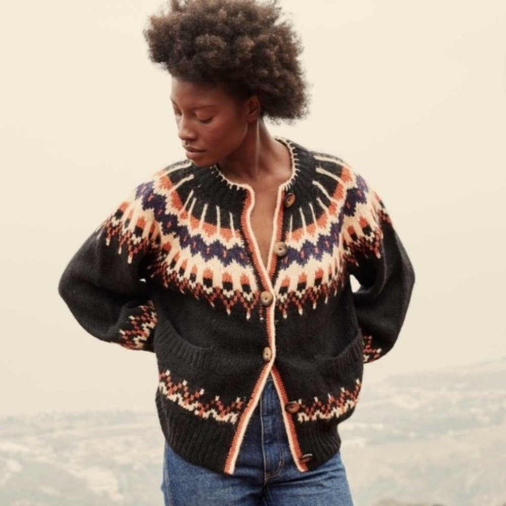 Doen Hue Cardigan in Aberdeen Fair Isle, large - Picture 8 of 8